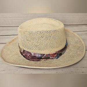 Vintage Biltmore Straw Panama Fedora Hat